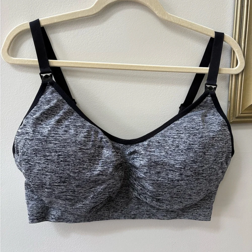 Motherhood Black and Gray Nursing Bra - Picture 1 of 4